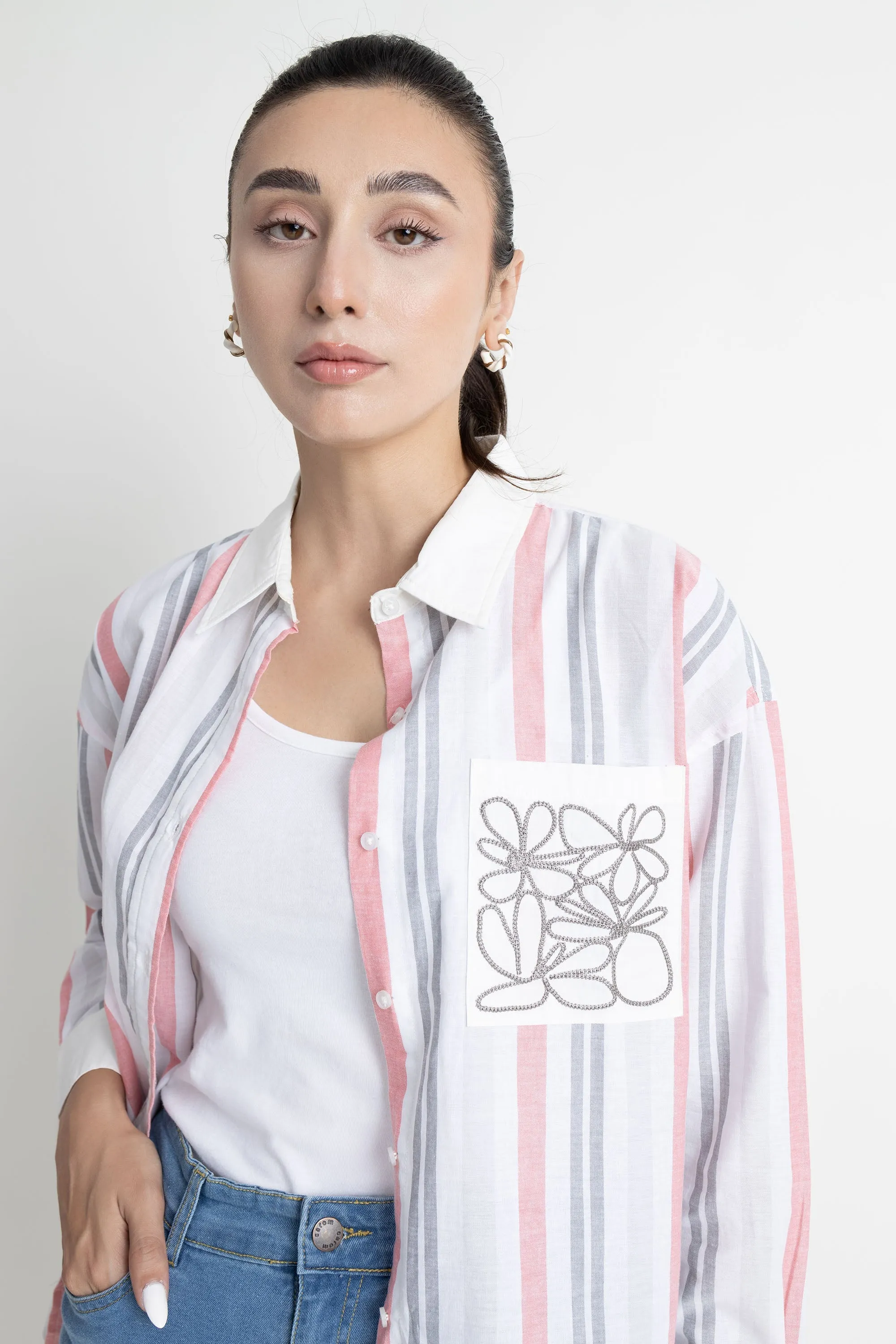 Oversized Striped Shirt