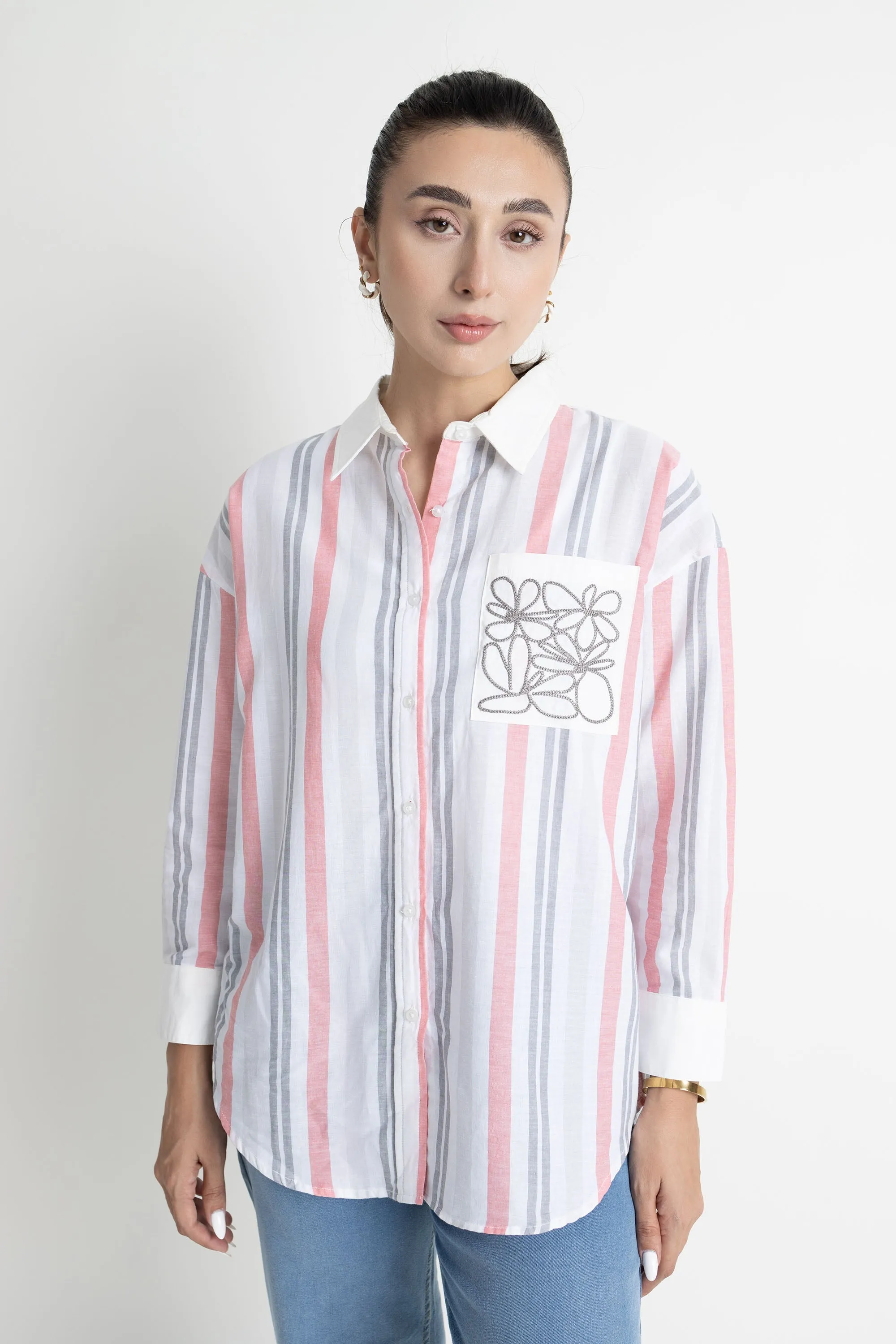 Oversized Striped Shirt