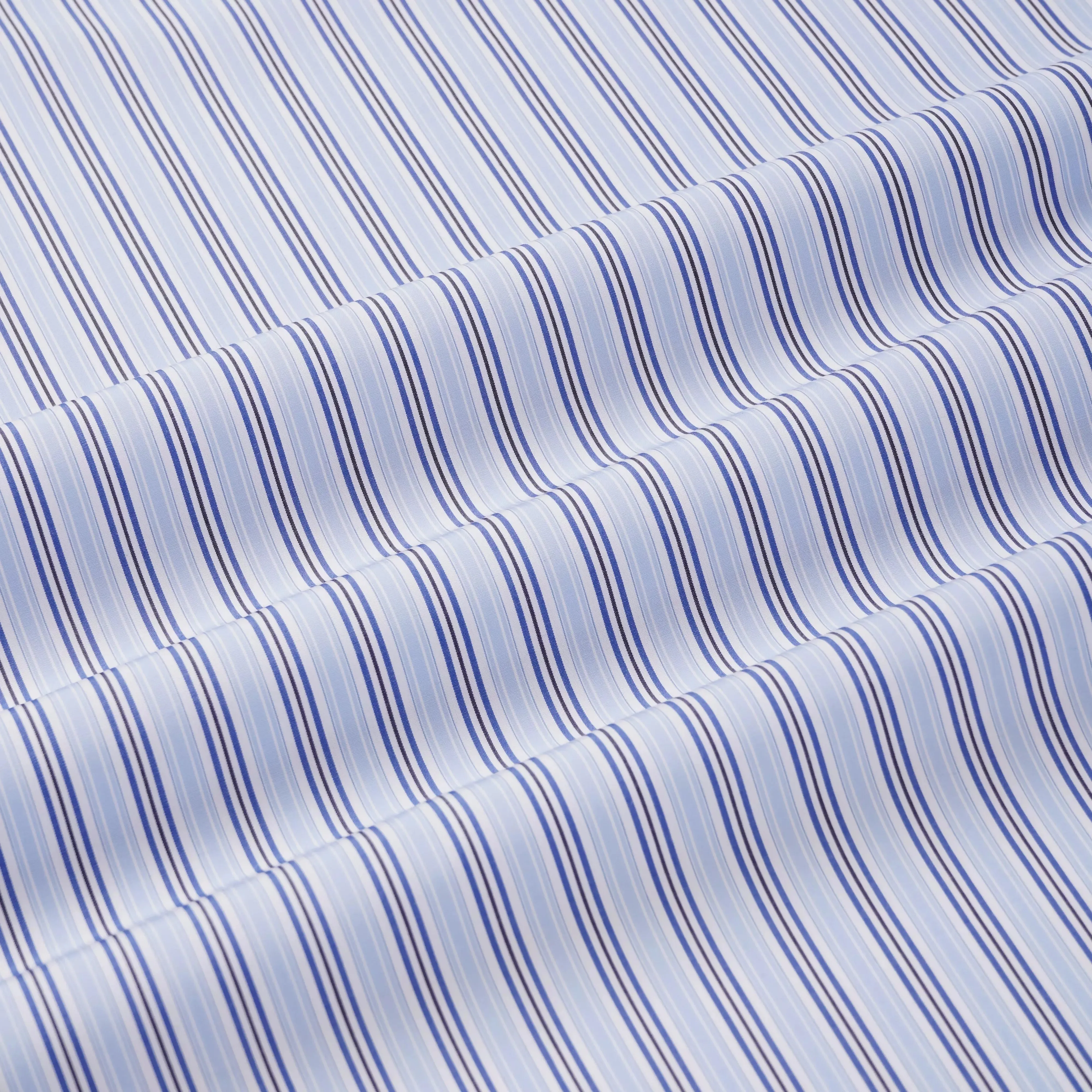 Pale Blue & White Classic Fit French Cuff Berkeley Stripe Dress Shirt