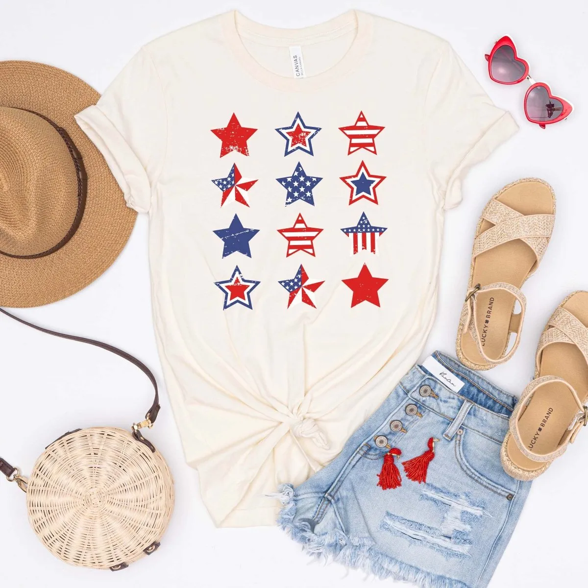 Patriotic Stars Collage Tee