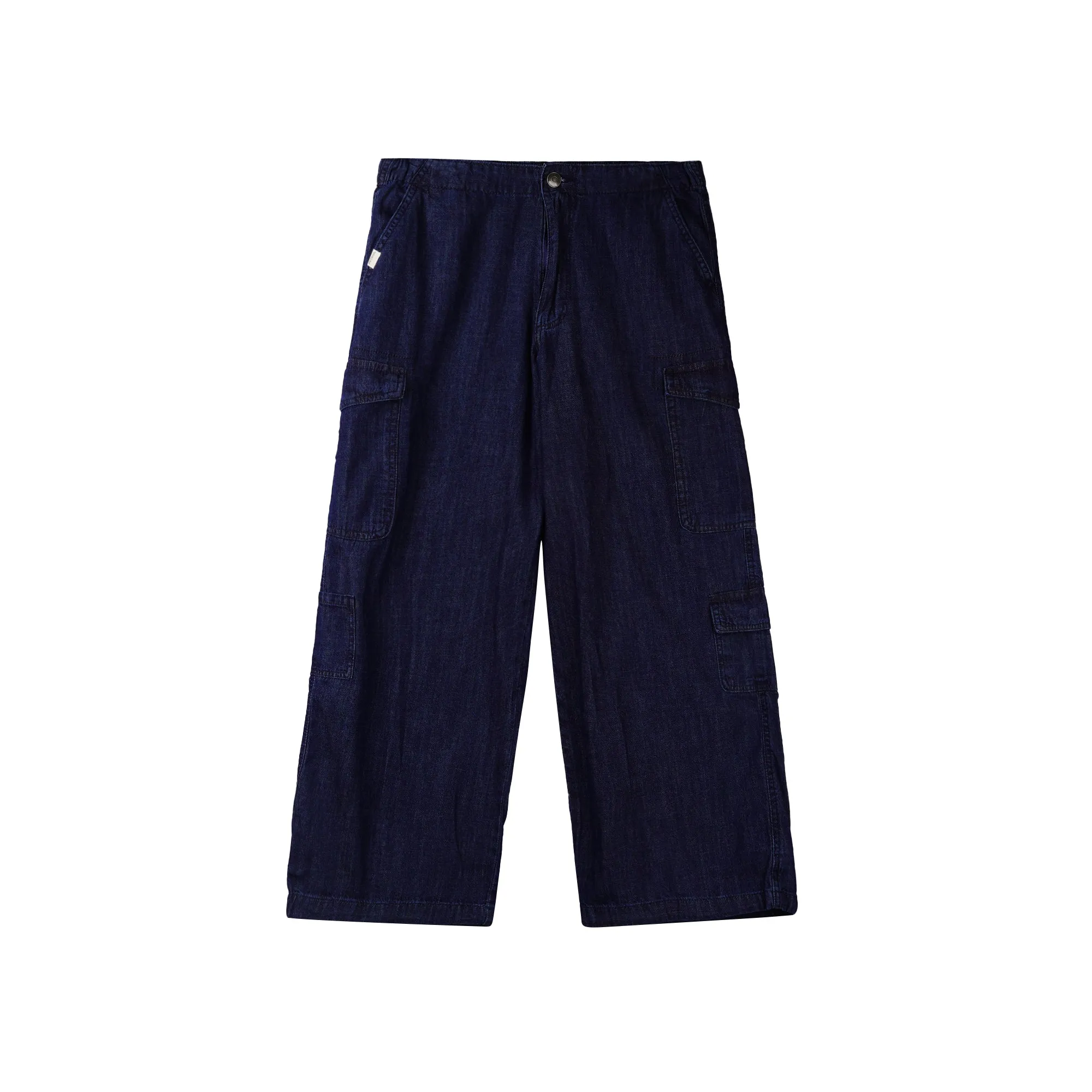 Petrol Ladies Basic Non-Denim Cargo Pants Mid-Rise Rinse Wash Fabric 170950 (Medium Shade)