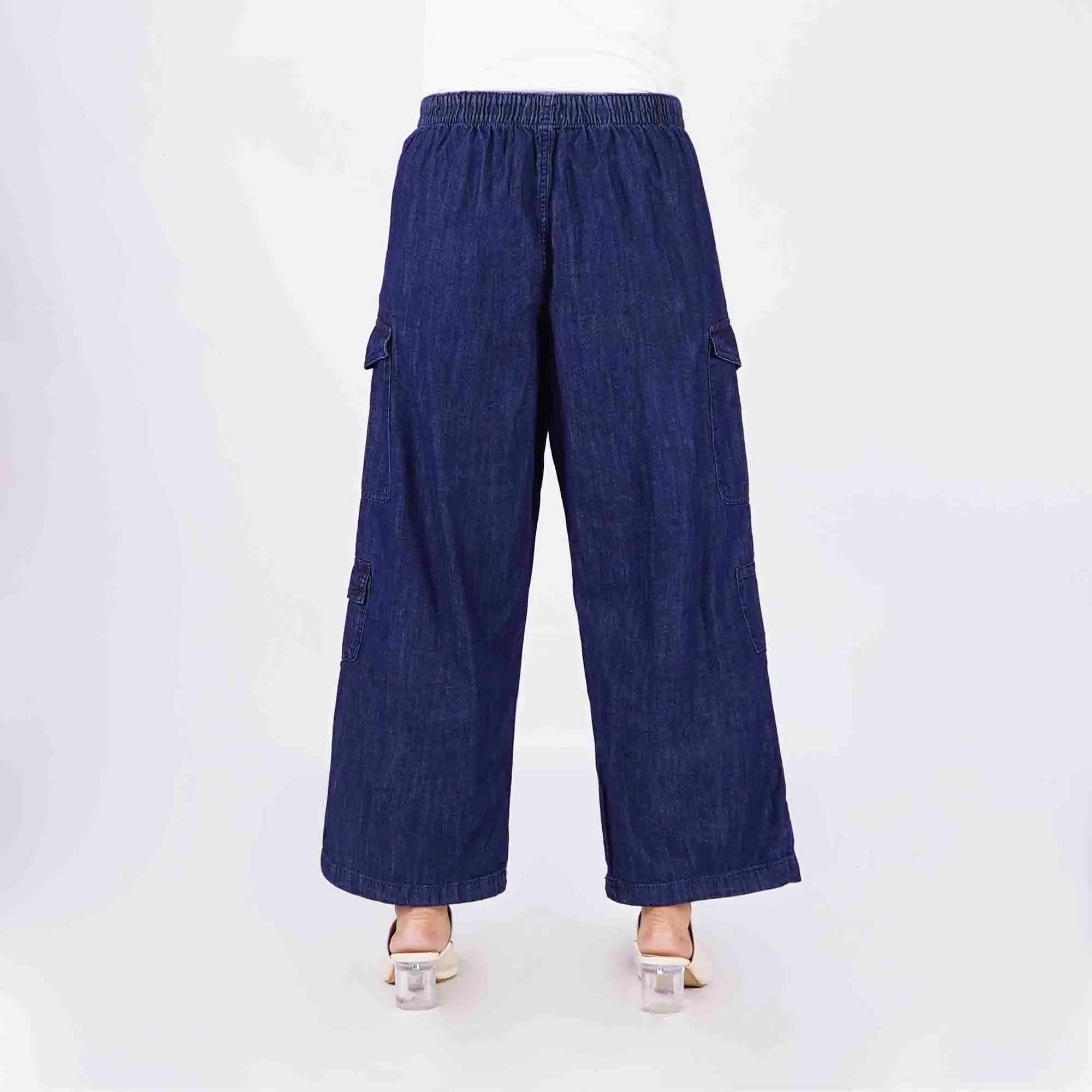Petrol Ladies Basic Non-Denim Cargo Pants Mid-Rise Rinse Wash Fabric 170950 (Medium Shade)