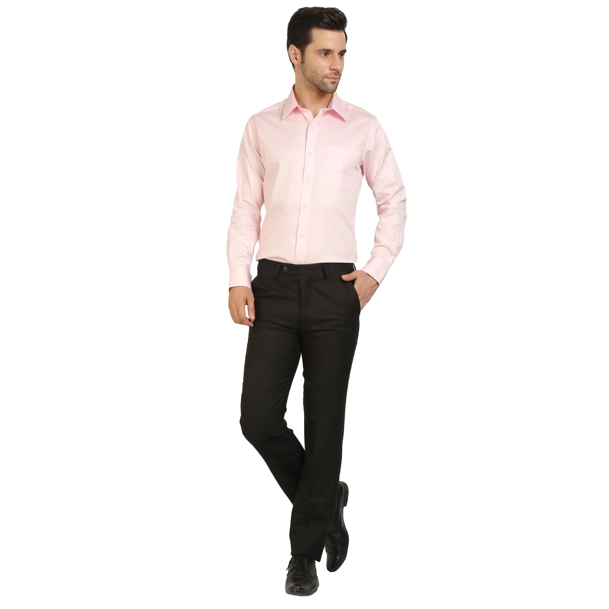 Pink Cotton Full Sleeve Shirt