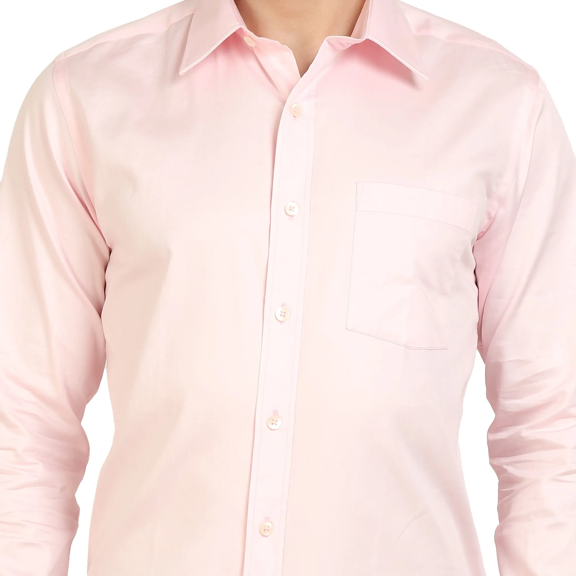 Pink Cotton Full Sleeve Shirt