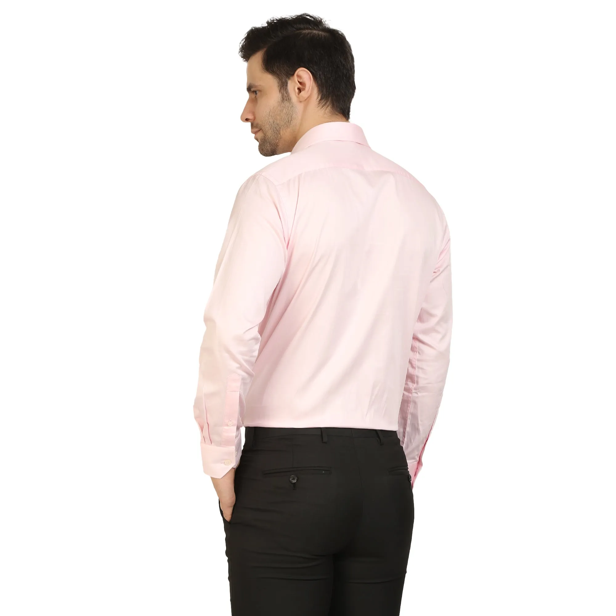 Pink Cotton Full Sleeve Shirt