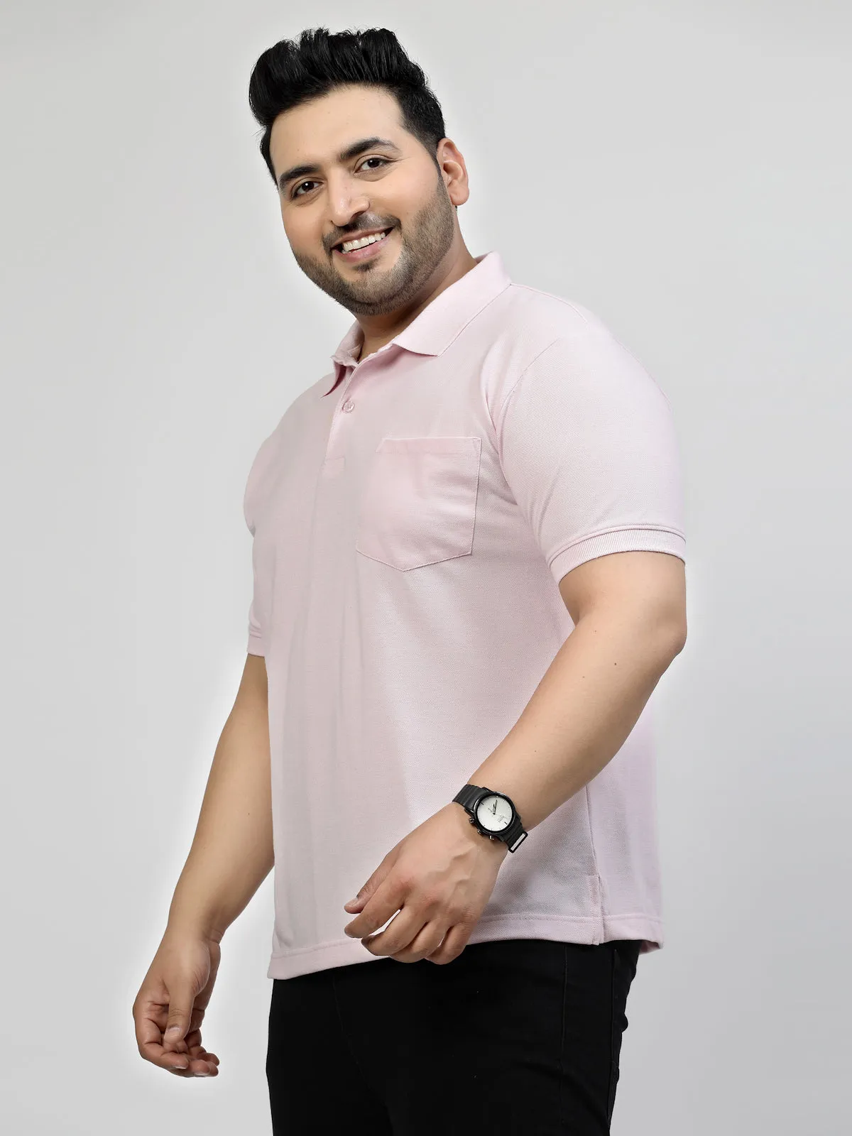 Polo Collar Pure Cotton Pocket Cotton T-shirt