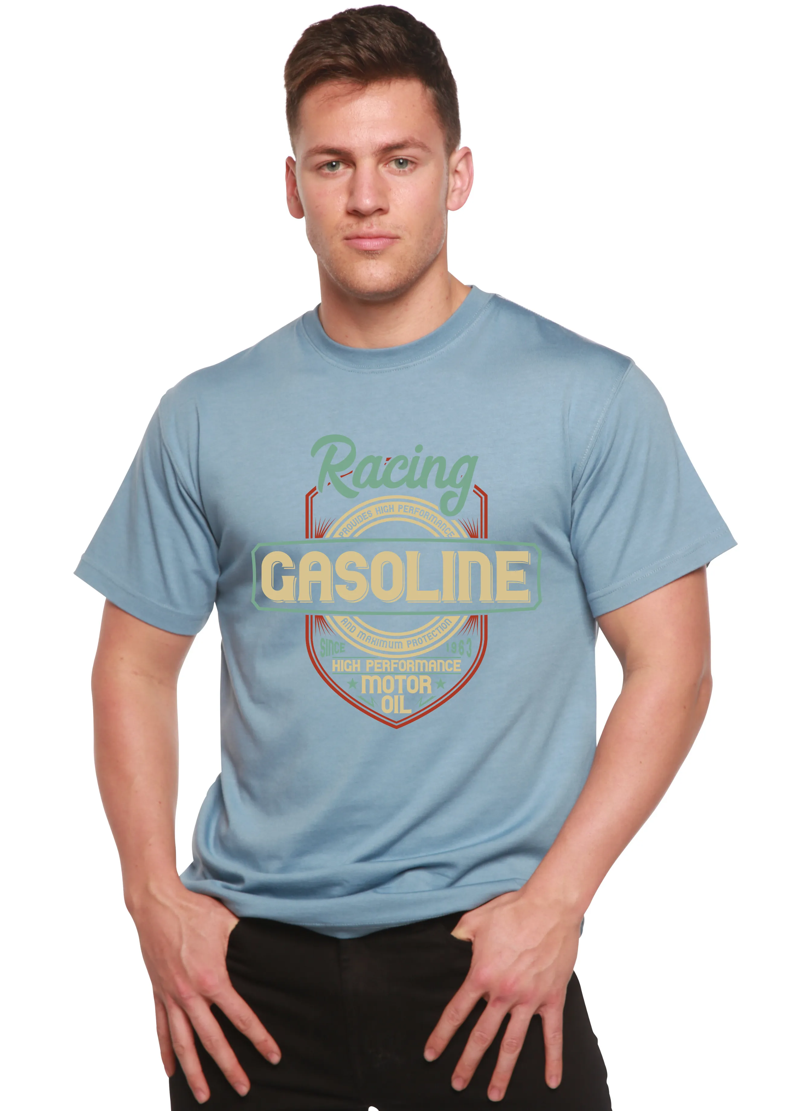 Racing Men's Bamboo Viscose/Organic Cotton Short Sleeve Graphic T-Shirt