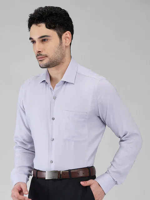 Raymond Men Grey Structured Contemporary Fit Cotton Wrinkle Free Formal Shirt