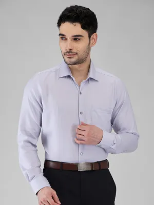 Raymond Men Grey Structured Contemporary Fit Cotton Wrinkle Free Formal Shirt