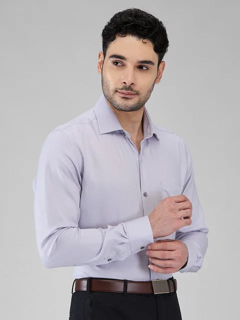 Raymond Men Grey Structured Contemporary Fit Cotton Wrinkle Free Formal Shirt