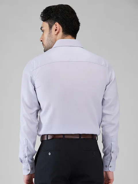 Raymond Men Grey Structured Contemporary Fit Cotton Wrinkle Free Formal Shirt