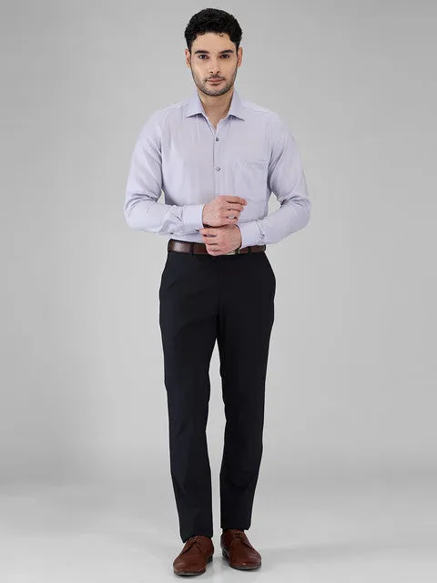 Raymond Men Grey Structured Contemporary Fit Cotton Wrinkle Free Formal Shirt