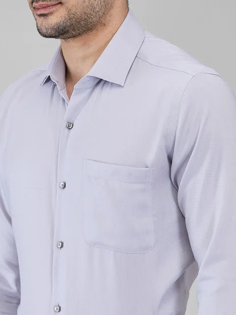 Raymond Men Grey Structured Contemporary Fit Cotton Wrinkle Free Formal Shirt