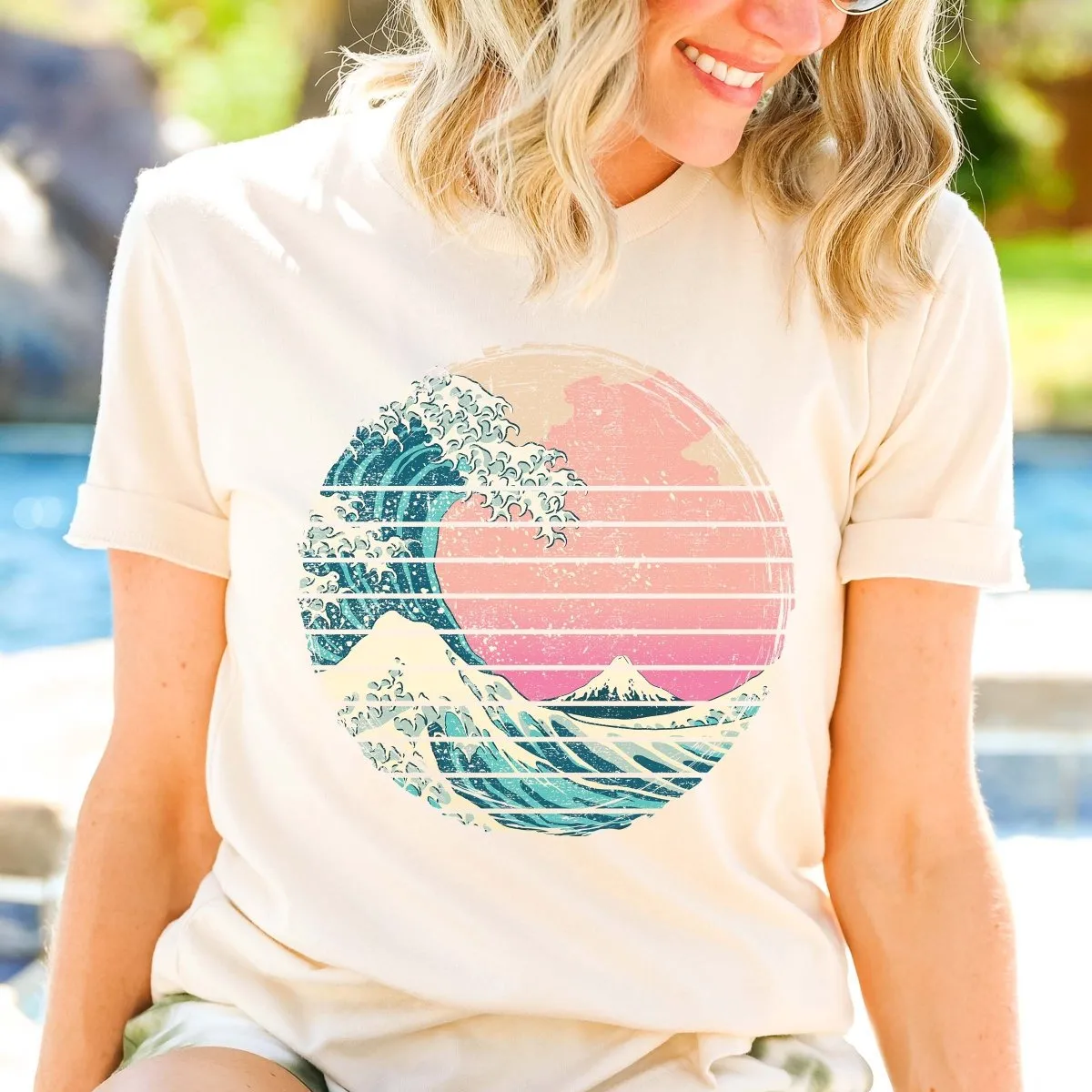 Retro Beach Wave Tee