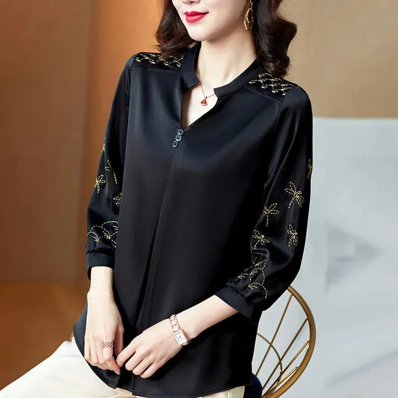 RibbonFish Casual Long Sleeve Blouse - Embrace Comfort and Style in Plus Size Elegance