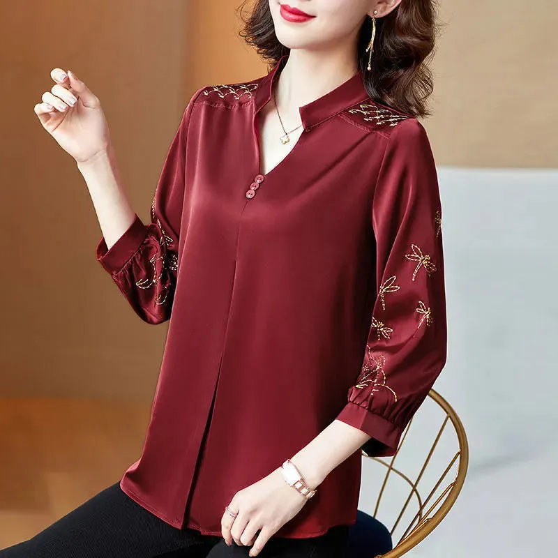 RibbonFish Casual Long Sleeve Blouse - Embrace Comfort and Style in Plus Size Elegance