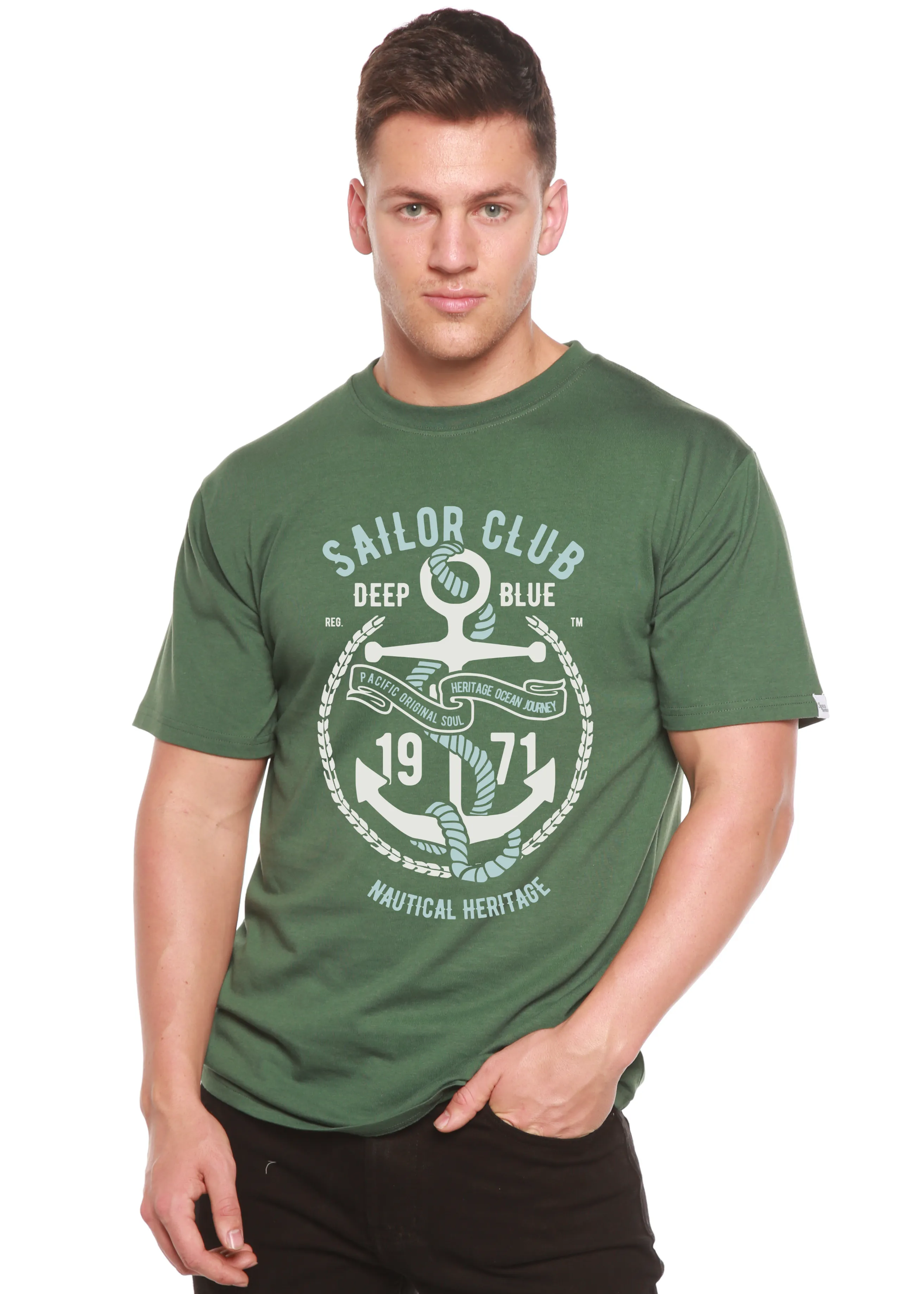 Sailor Club Spun Bamboo® Men's Bamboo Viscose/Organic Cotton Short Sleeve Graphic T-Shirt