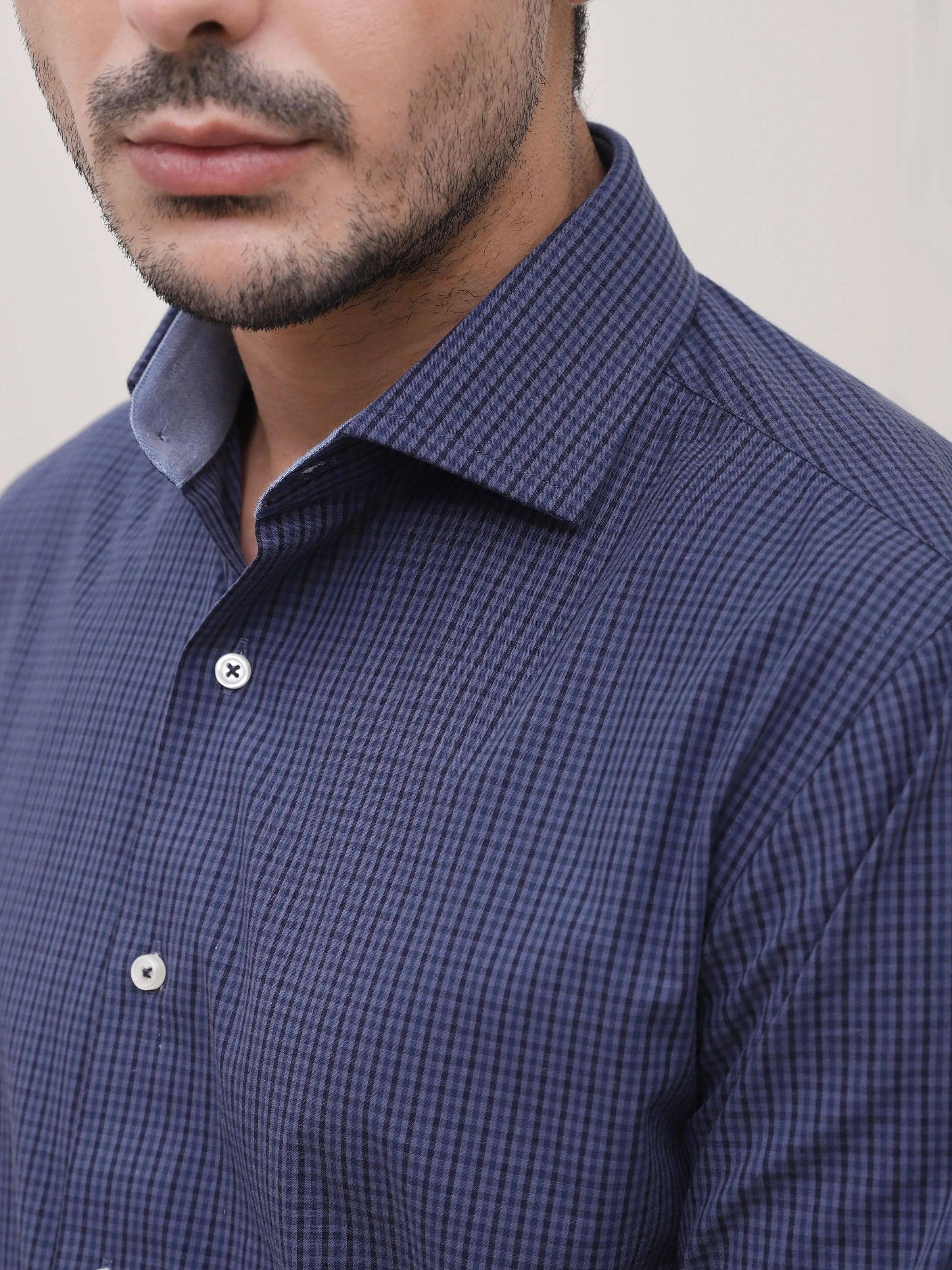 SEMI FORMAL SHIRT FULL SLEEVE BLUISH GREY