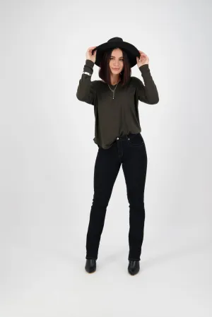 Slim Leg Black Jean