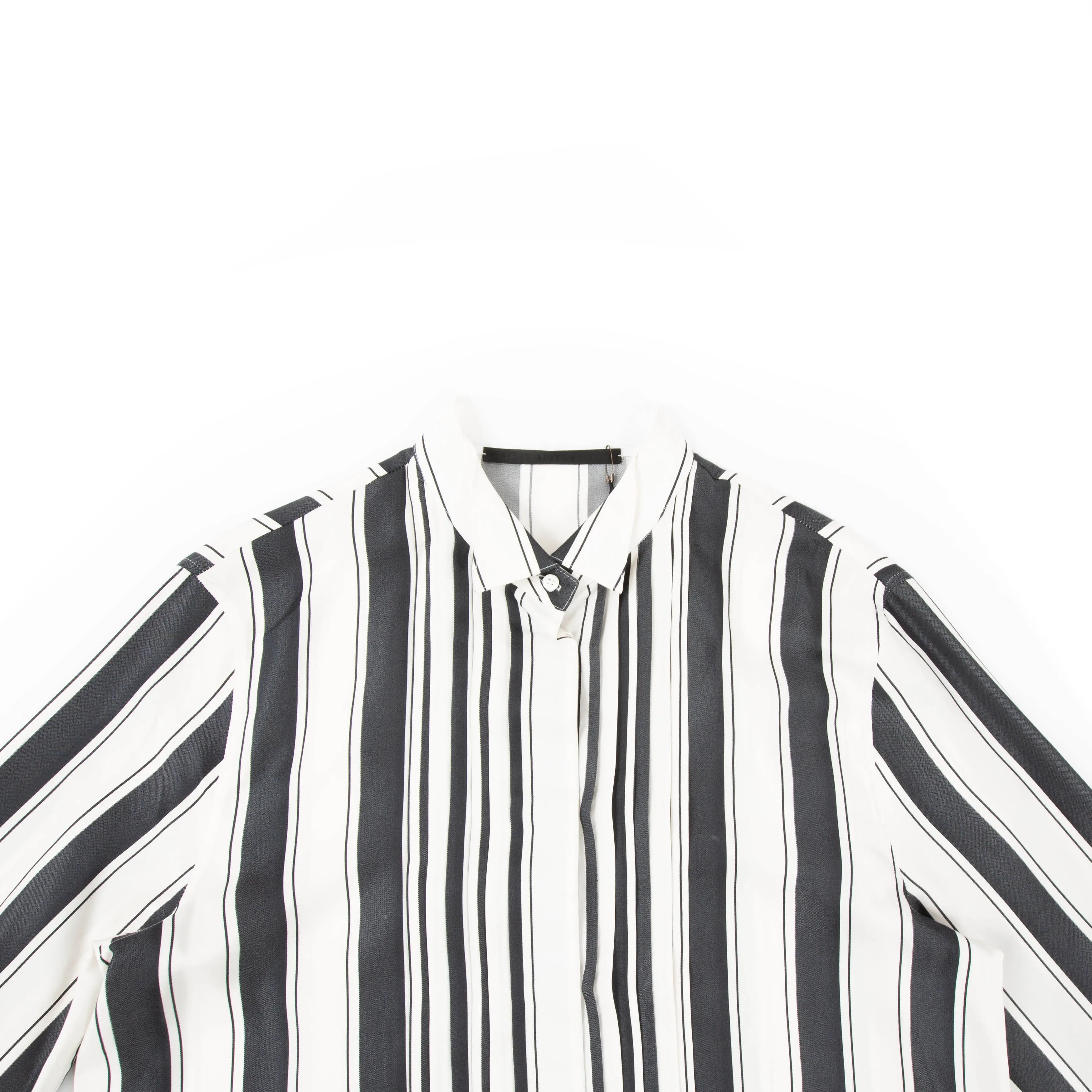 SS17 Black Striped Silk Shirt