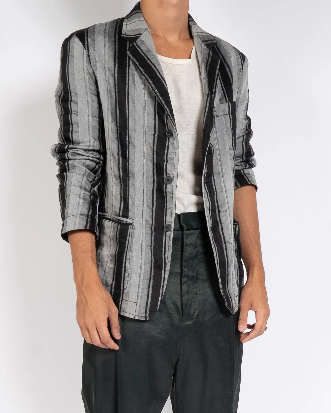 SS17 Casual Vertige Striped Blazer Sample