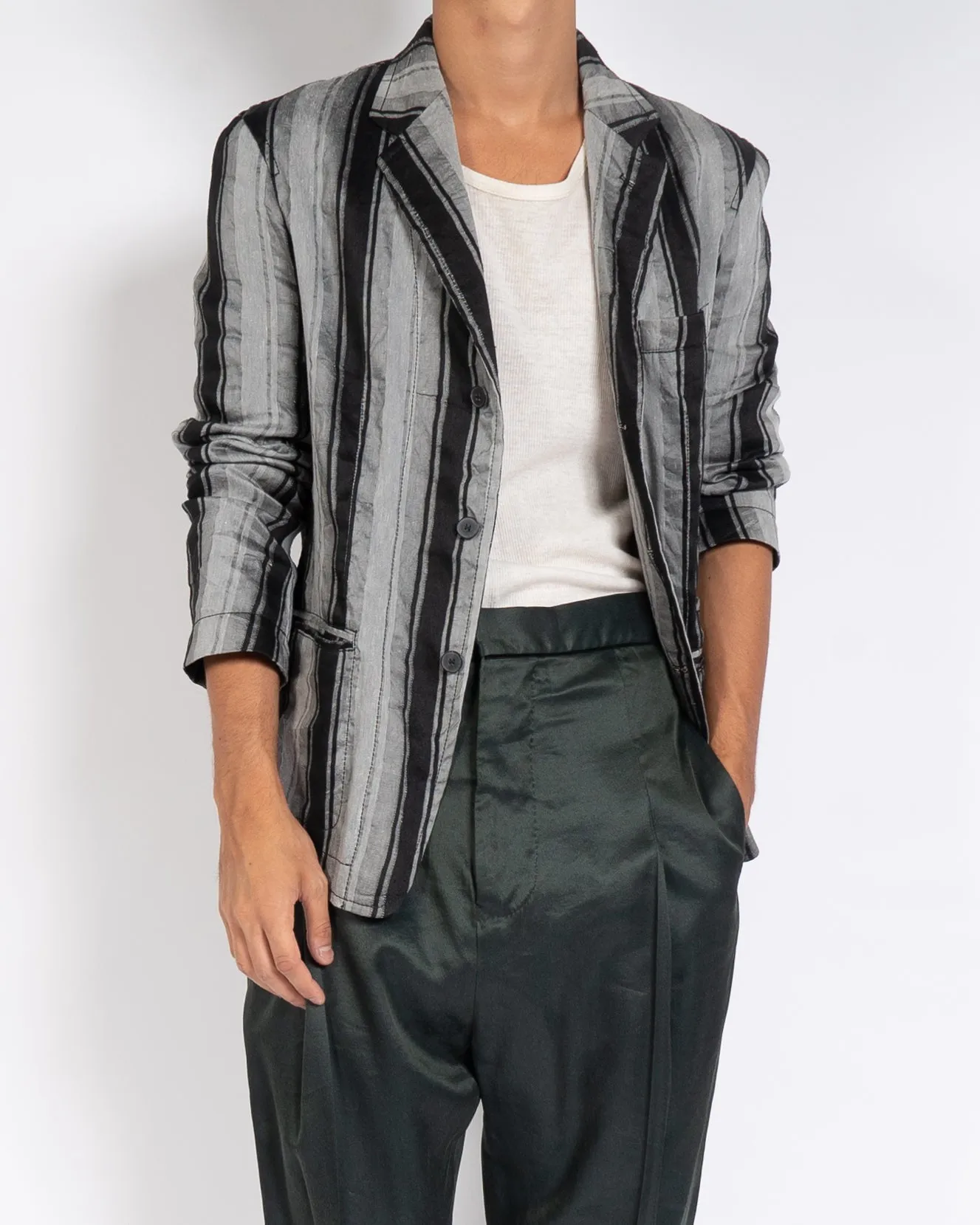 SS17 Casual Vertige Striped Blazer Sample