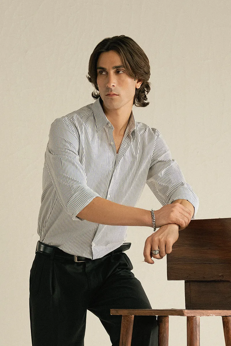 STONE BLUE COTTON SHIRT
