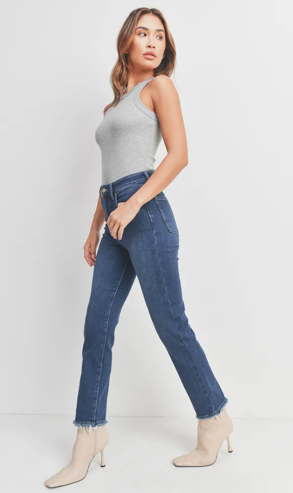 Straight with Hem Bust (dk denim)