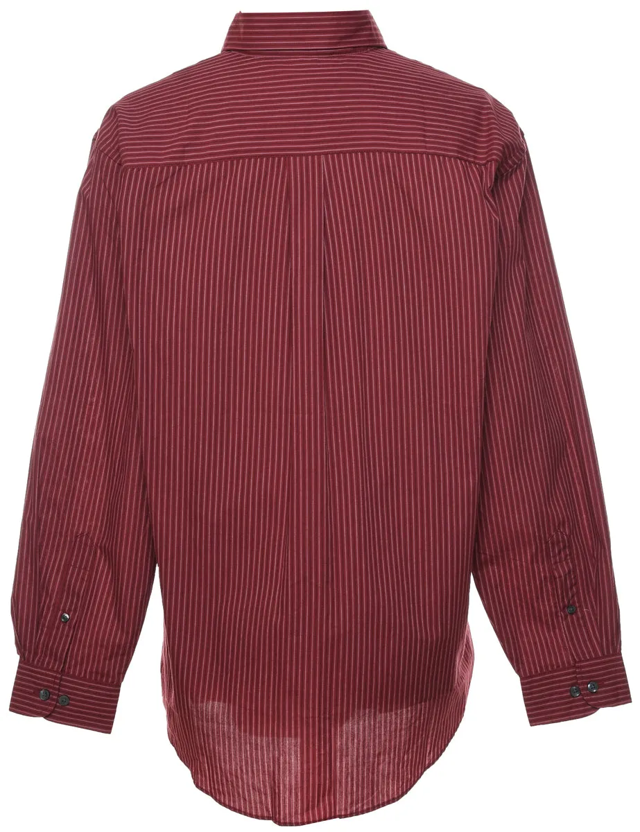 Striped Maroon Shirt - M