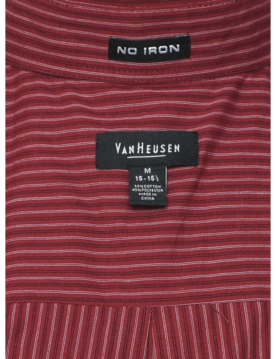 Striped Maroon Shirt - M