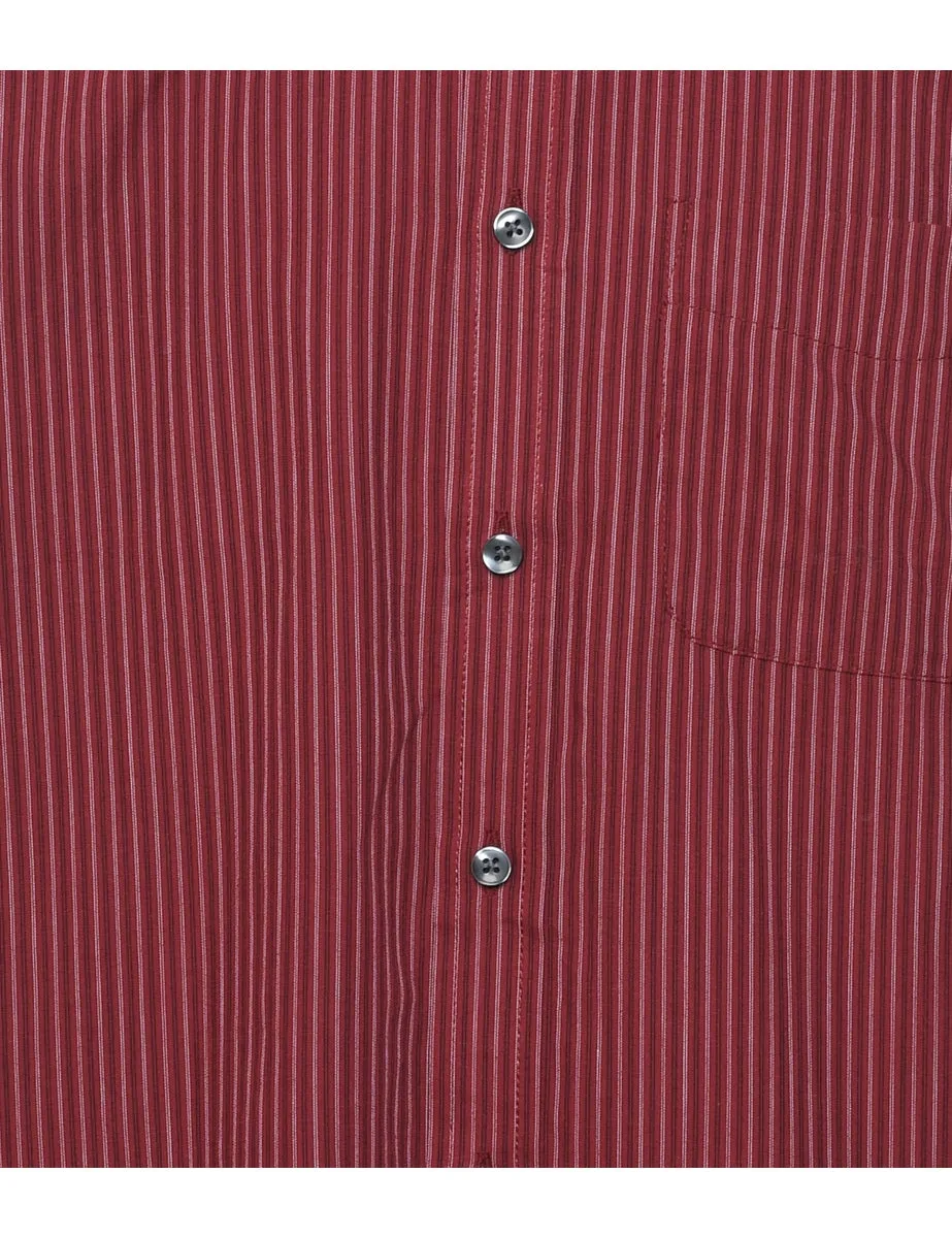 Striped Maroon Shirt - M