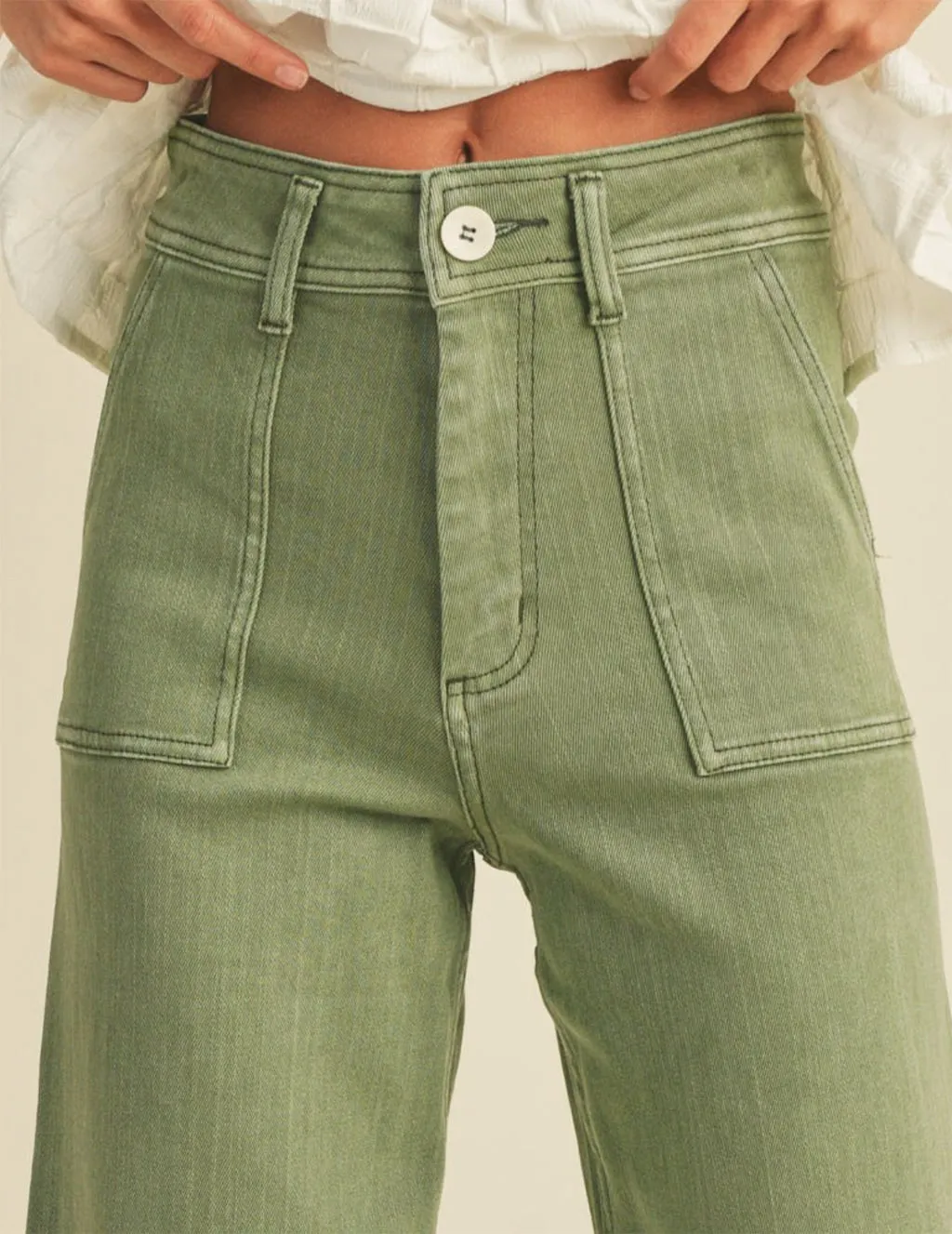 Suki Stretch Cotton Wide Leg Pants