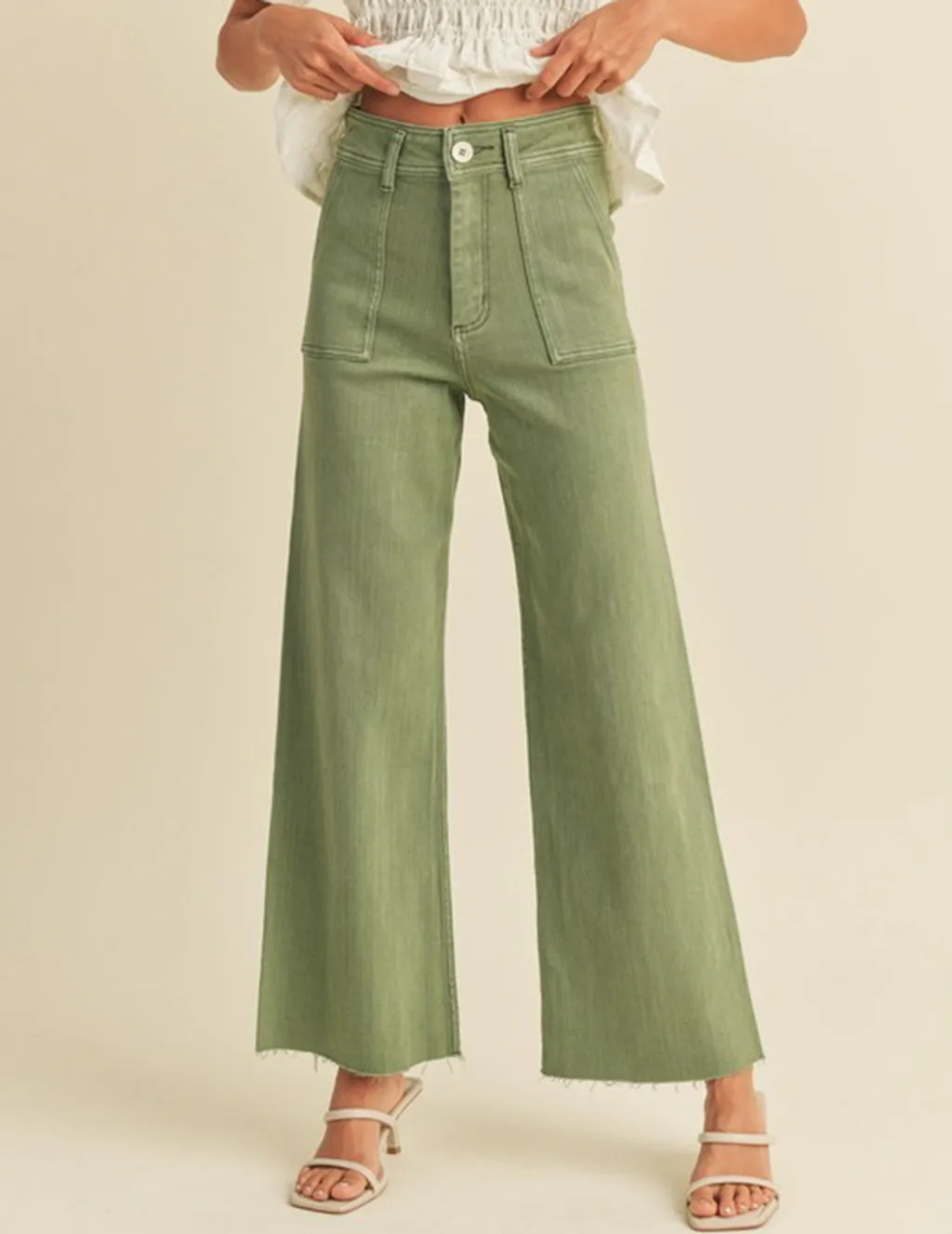 Suki Stretch Cotton Wide Leg Pants