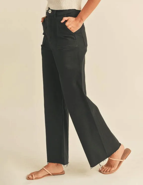 Suki Stretch Cotton Wide Leg Pants