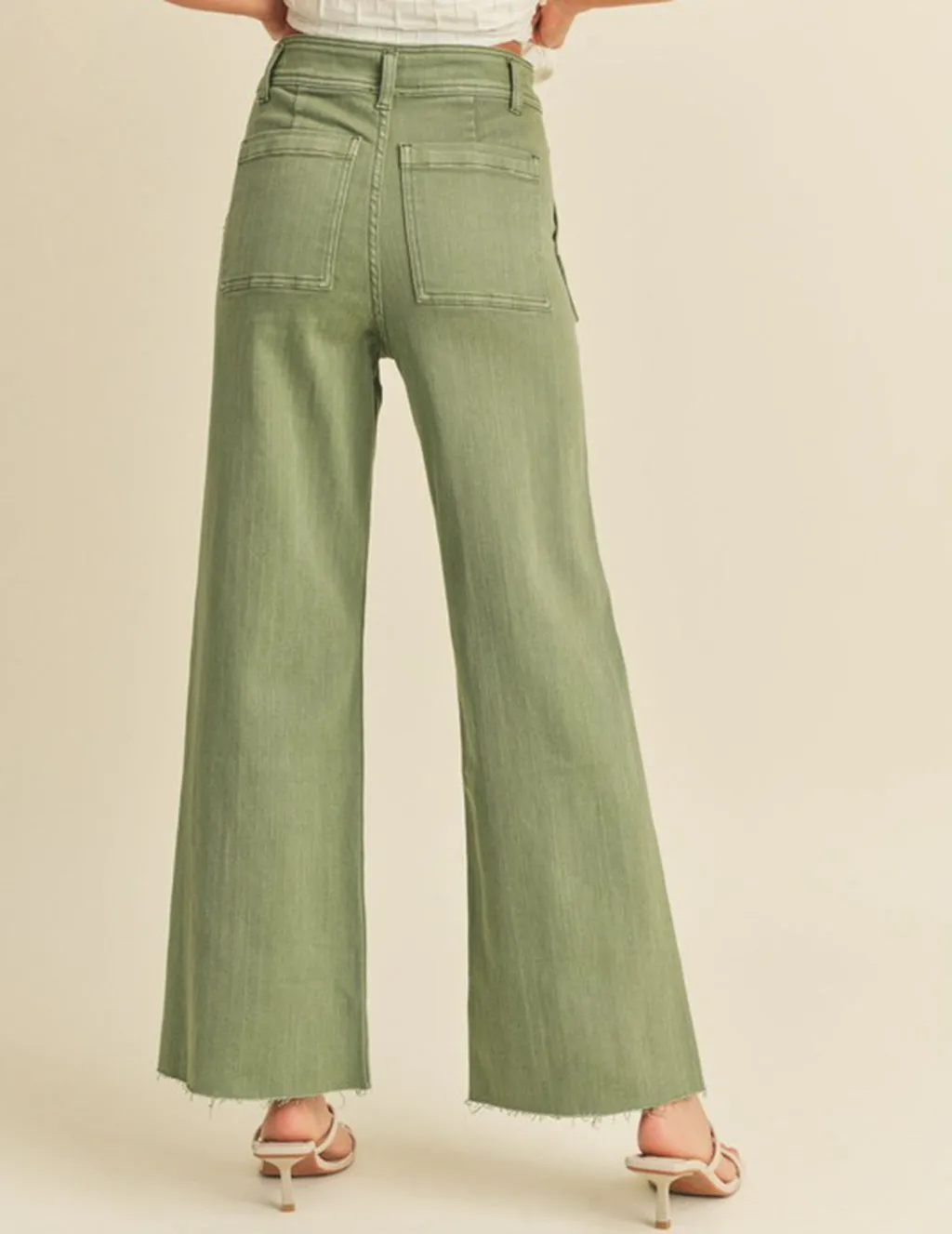 Suki Stretch Cotton Wide Leg Pants