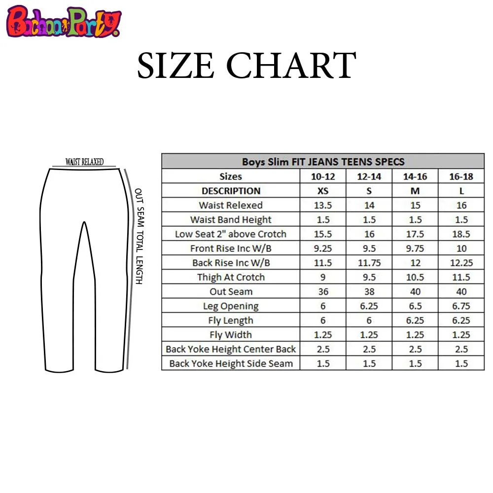 Teens Boys Pant Denim Panels - Blue