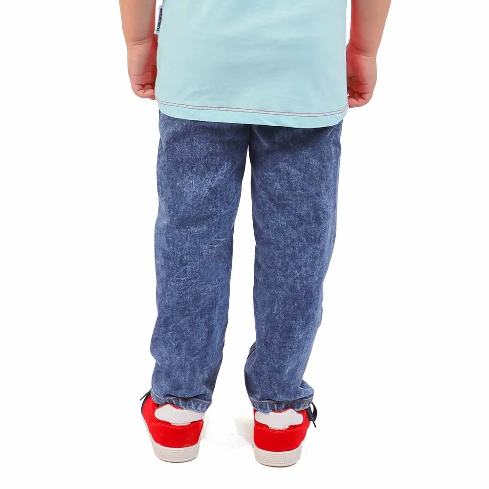 Teens Boys Pant Denim Panels - Blue