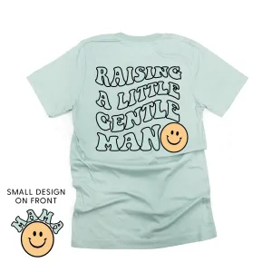 THE RETRO EDIT - Mama Smiley Pocket on Front w/ Raising a Little Gentleman (Singular) on Back - Unisex Tee