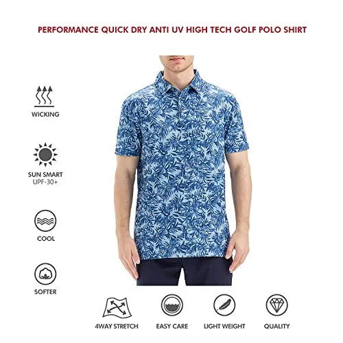 Tropical Print Golf Shirt