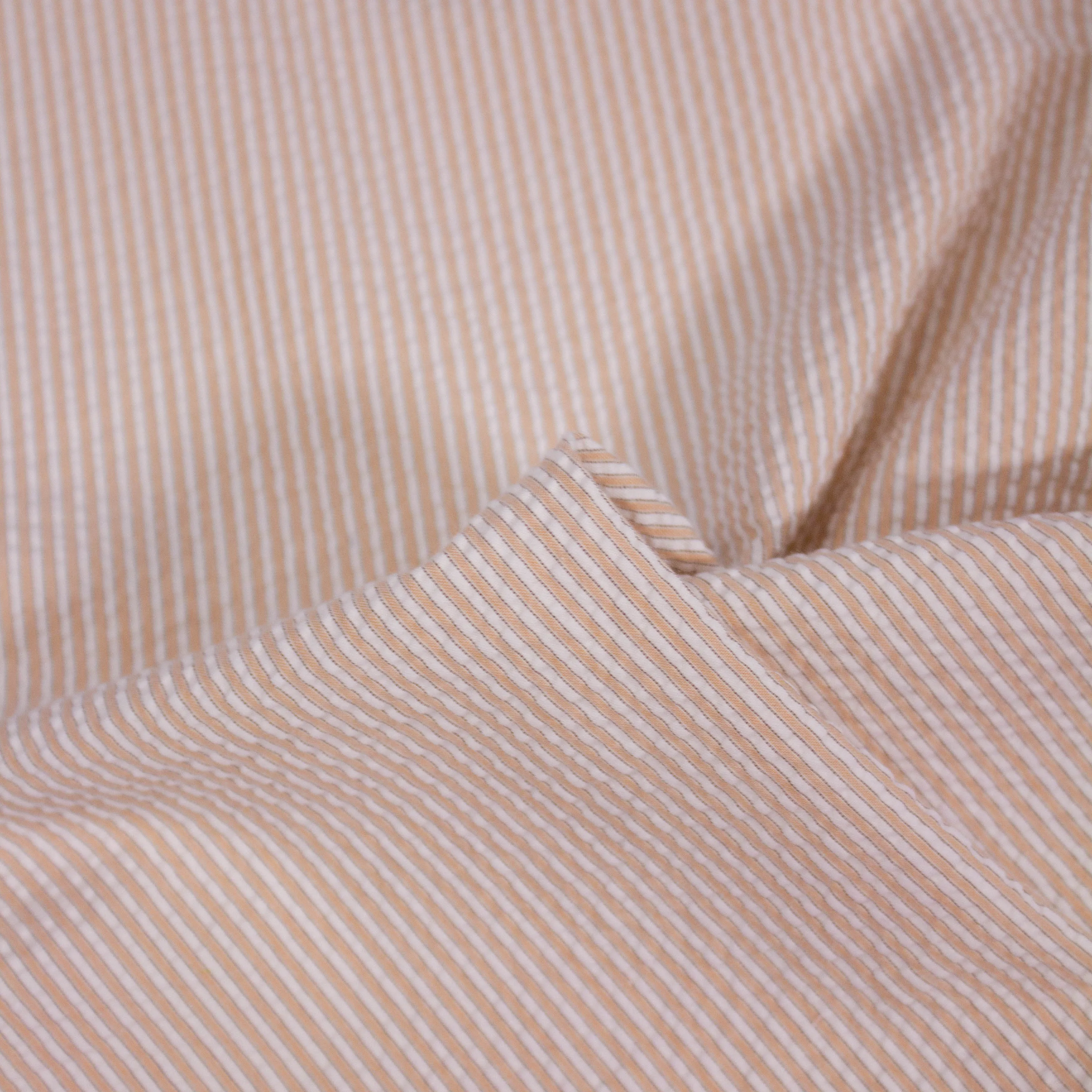 Udo Ecru/Peach Striped Cotton