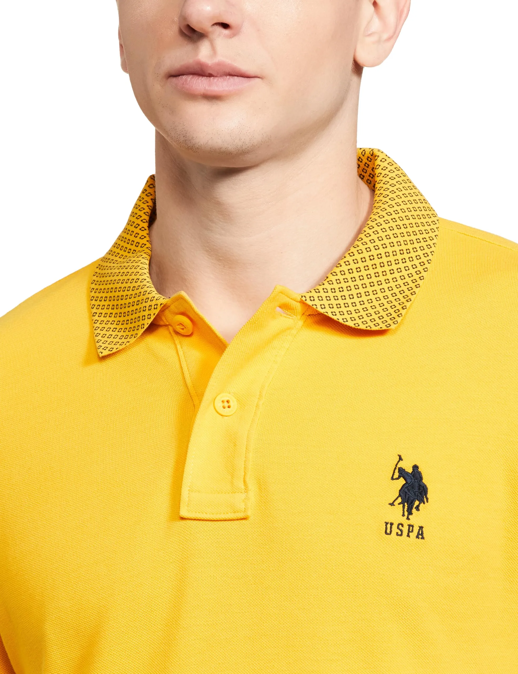 U.S. POLO ASSN. Men's Regular Fit T-Shirt (USTSHS1624_Yellow_XL)