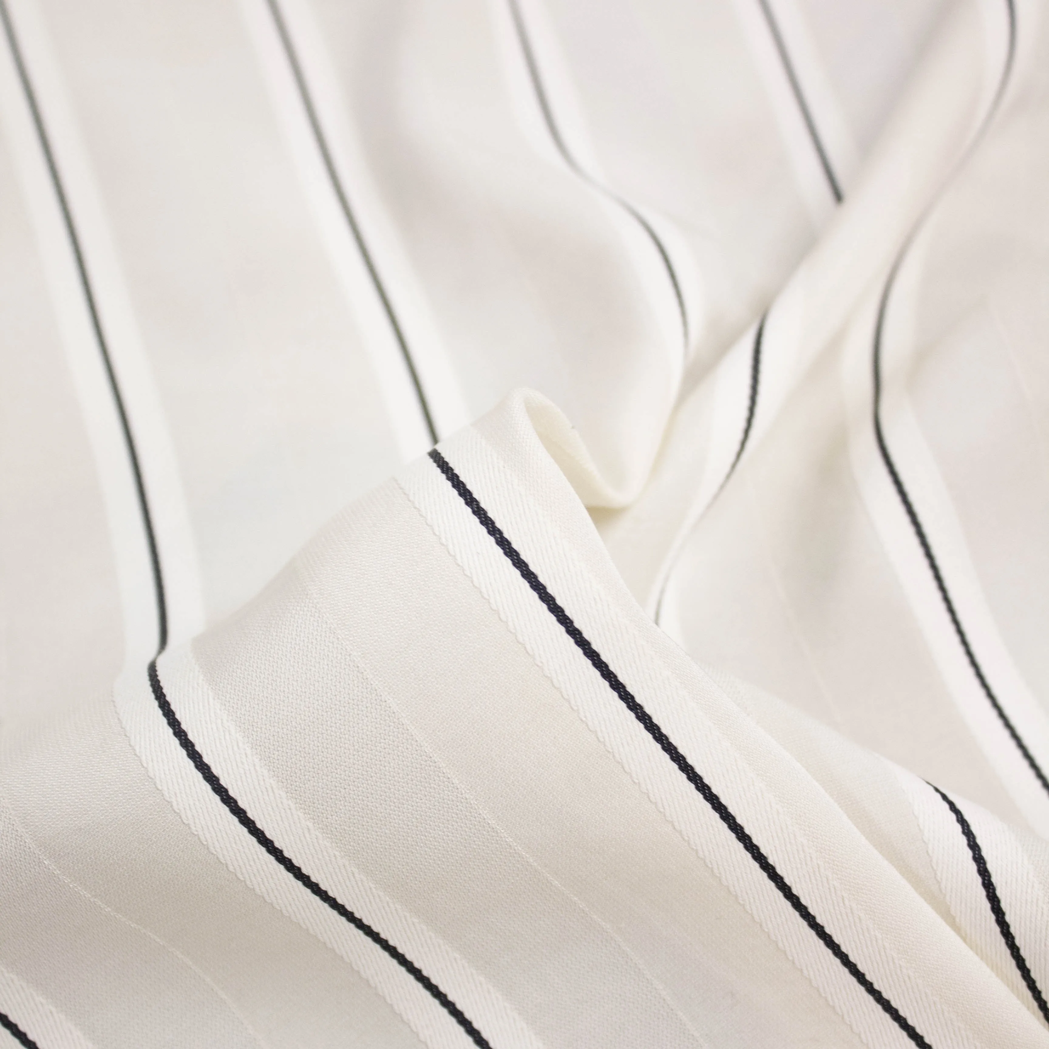Viene Ecru Striped Rayon Blend
