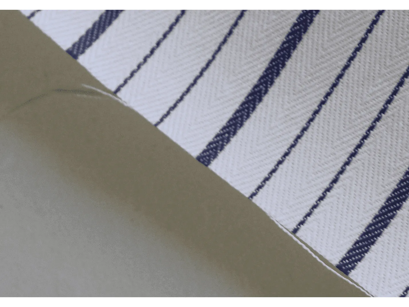 Vintage Style Ticking Stripe , Twill Cotton Lining / Shirting Fabric -Wide Blue Stripes