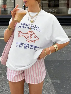 Vitamin Sea Is Good For You, poisson. T-shirt décontracté