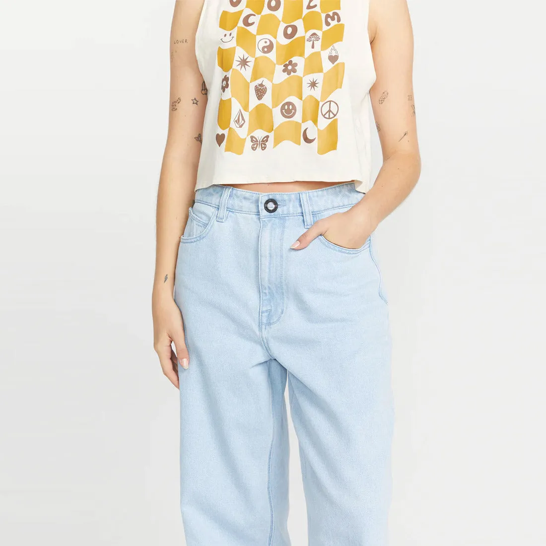 VOLCOM Women's Weellow Denim - Light Blue