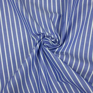 Wadu Blue Striped Cotton SHOWROOM SAMPLE 34CM X 60CM