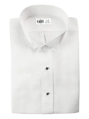 White Wing Collar Non-Pleated Tuxedo Shirt for Big & Tall Men - Ultra Soft Fabric!