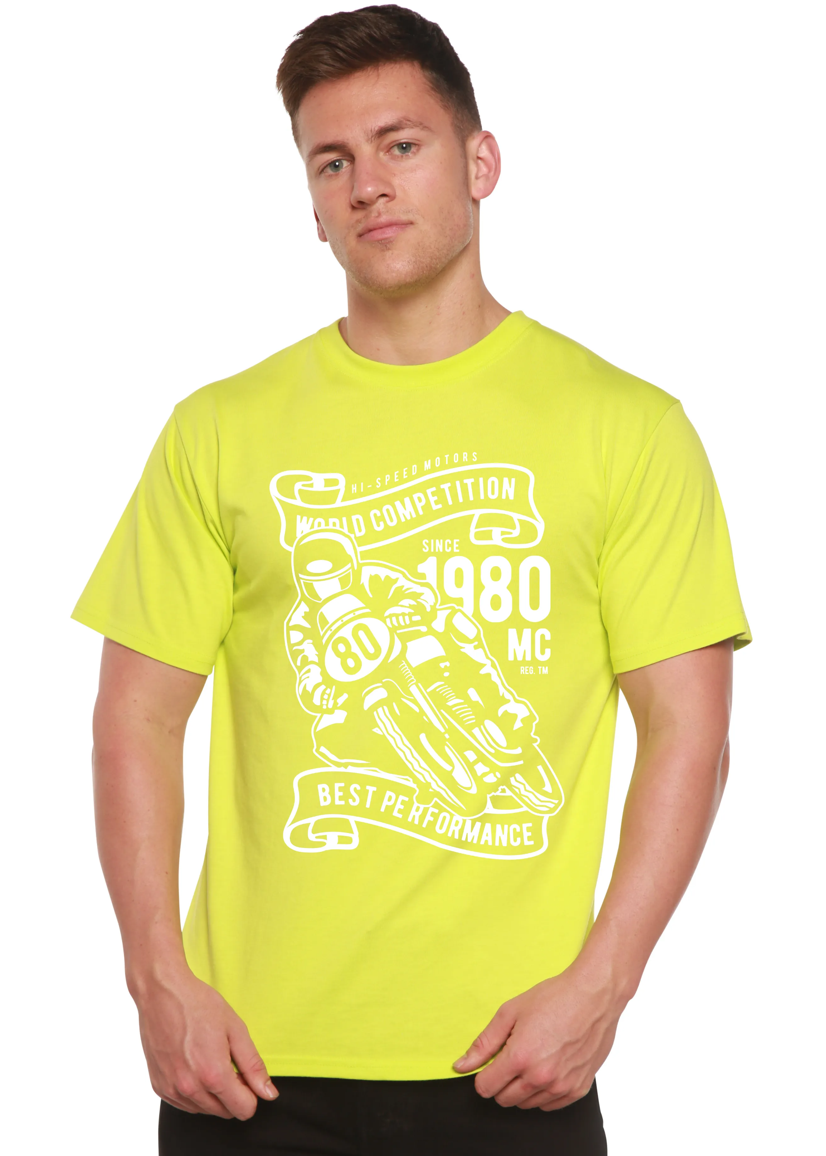 World Competition Men's Bamboo Viscose/Organic Cotton Short Sleeve Graphic Graphic T-Shirt